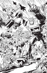 [MAR248371] Transformers #9 (Cover G Jason Howard B&W Anniversary Variant)
