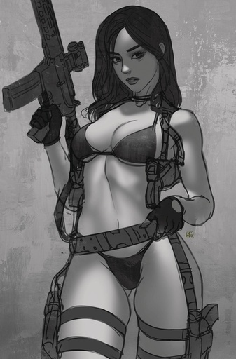 [MAR248128] Gun Honey: Collision Course #2 (Cover J Kendrick kunkka Lim B&W Ink Virgin Variant)