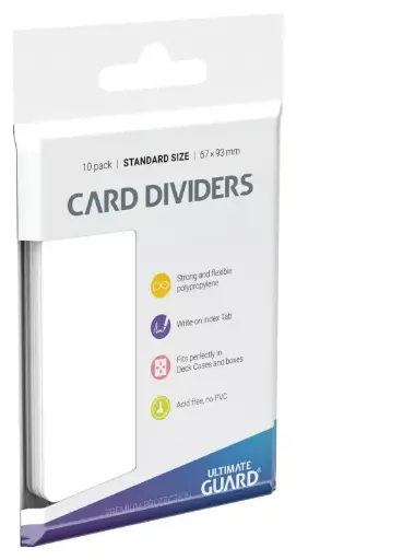 [UGD010080]  Ultimate Guard - White Card Dividers (10 pack)
