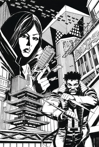 [JUN247678] Blade Runner: Tokyo Nexus #2 of 4 (Cover D Tom Mandrake B&W Virgin Variant)