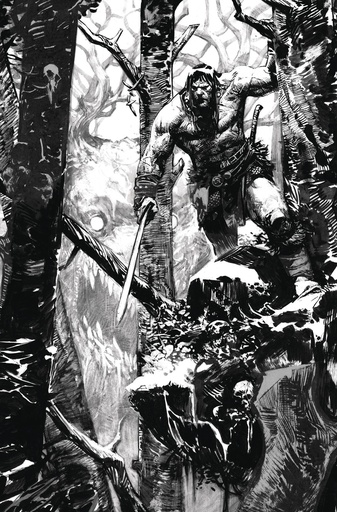 [JUN248725] Conan the Barbarian: Battle of the Black Stone #1 (Cover G Gerardo Zaffino B&W Variant)