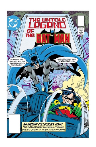 [NOV243216] The Untold Legend of the Batman: Limited Edition #1 (Cover B Jose Luis Garcia-Lopez & Dick Giordano Foil Variant)