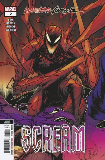 [JUL198880] Absolute Carnage: Scream #2 of 3 (2nd Printing Sandoval Variant)